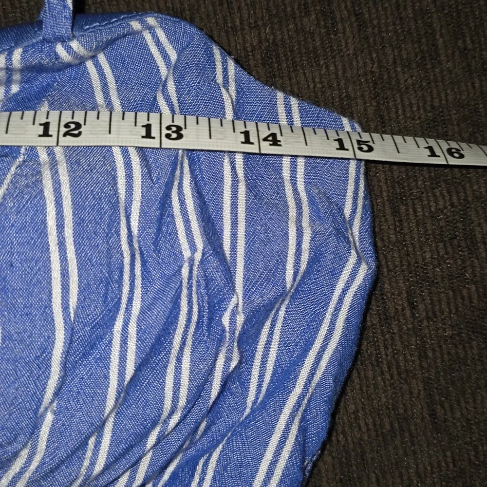 Blue and White Striped Romper LILY ROSE - Picture 6 of 7